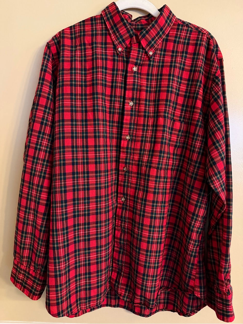 Pendleton Red and Black Plaid Button-Down Shirt
